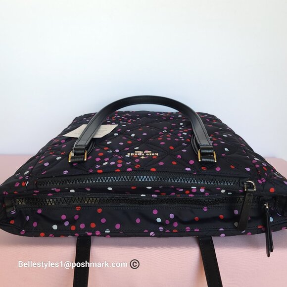 KATE SPADE Jae Medium Nylon Quilted Satchel- Festive Confetti Multicolor🎈$149.⭐ - Picture 11 of 16